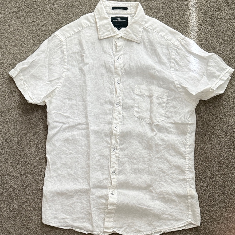 Rodd & Gunn - Linen Button Down - Medium - Sports Fit
